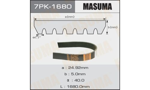 Ремень ручейковый Masuma 7PK-1680