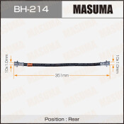 Шланг тормозной Masuma для Nissan Primera / Bluebird, задний, арт. bh-214 Шланг тормозной Masuma для Nissan Primera / Bluebird, задний, арт. bh-214