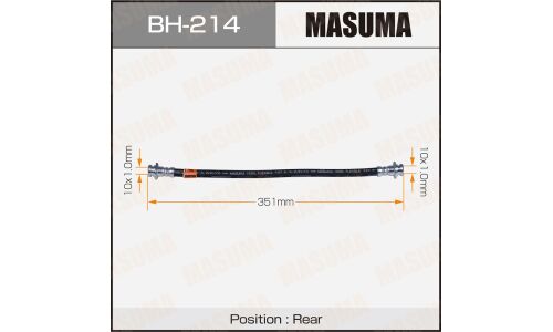Шланг тормозной Masuma для Nissan Primera / Bluebird, задний, арт. bh-214