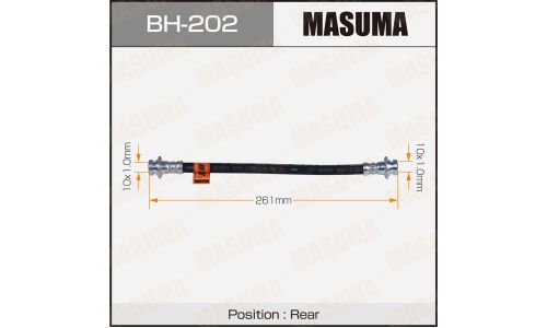 Шланг тормозной Masuma, задний, арт. BH-202