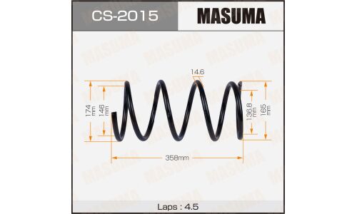 Пружина подвески Masuma, передняя, арт. CS-2015