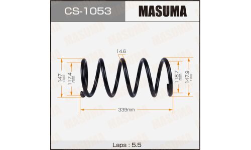 Пружина подвески Masuma, задняя, арт. CS-1053