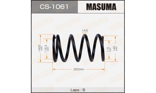 Пружина подвески Masuma, задняя, арт. CS-1061