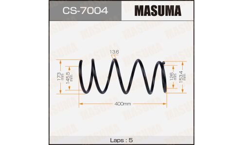 Пружина подвески Masuma, передняя, арт. CS-7004