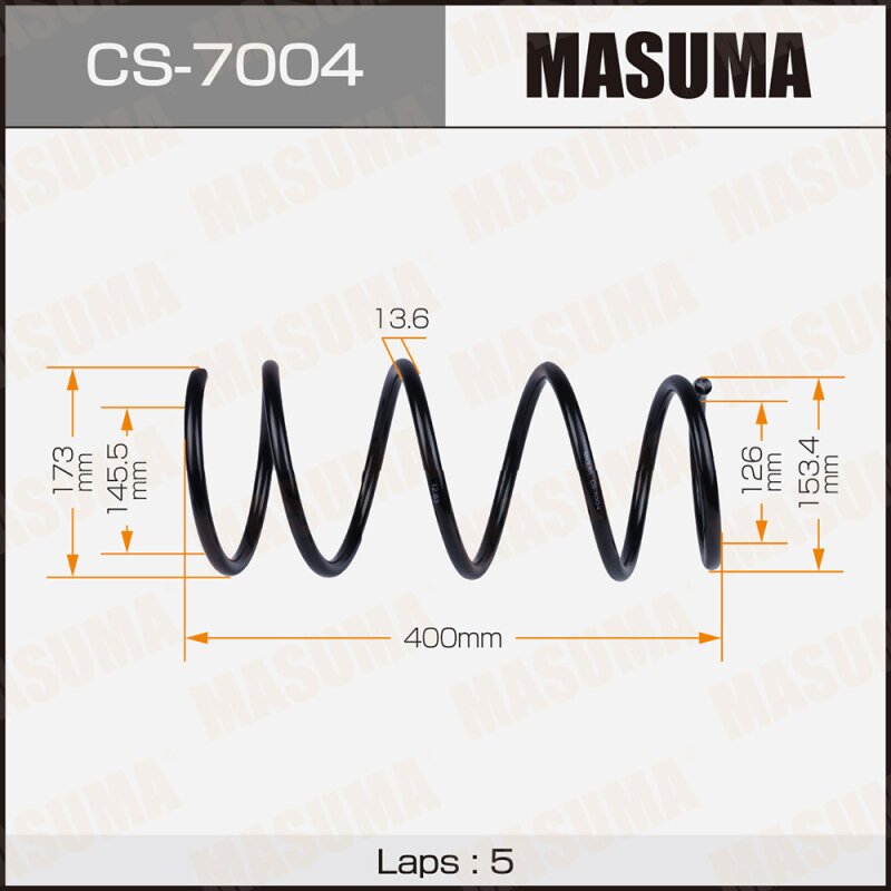 

Пружина подвески Masuma, передняя, арт. CS-7004