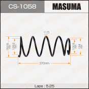 Пружина подвески Masuma, передняя, арт. CS-1058