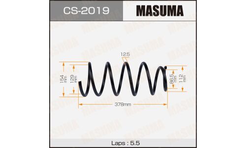 Пружина подвески Masuma, передняя, арт. CS-2019