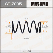 Пружина подвески Masuma, передняя, арт. CS-7005