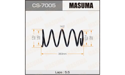 Пружина подвески Masuma, передняя, арт. CS-7005