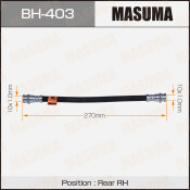 Шланг тормозной Masuma для Mazda Demio / Festiva, задний, правый, арт. bh-403 Шланг тормозной Masuma для Mazda Demio / Festiva, задний, правый, арт. bh-403