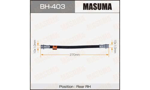 Шланг тормозной Masuma для Mazda Demio / Festiva, задний, правый, арт. bh-403