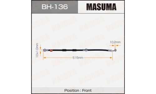 Шланг тормозной Masuma для Nissan Cefiro, передний, арт. bh-136