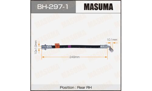 Шланг тормозной Masuma T- /rear/ Land Cruiser Prado ##J12# RH