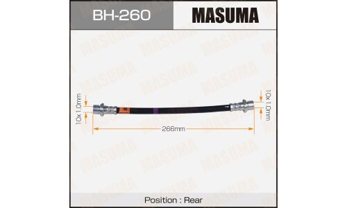 Шланг тормозной Masuma T-  /rear/  Corolla #E10#