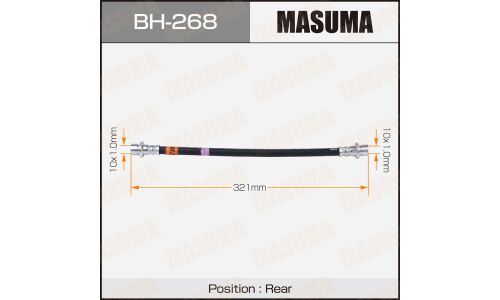 Шланг тормозной Masuma для Toyota Corolla, задний, арт. bh-268