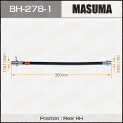 Шланг тормозной Masuma для Toyota Camry / Vista, задний, правый, арт. bh-278-1 Шланг тормозной Masuma для Toyota Camry / Vista, задний, правый, арт. bh-278-1