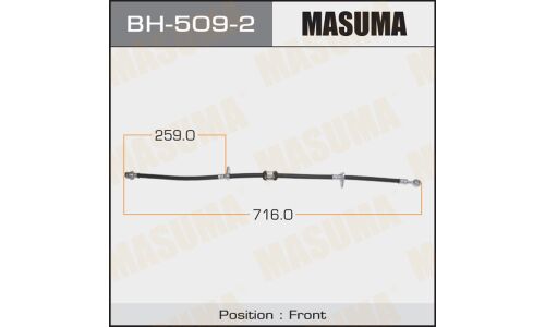 Шланг тормозной Masuma для Honda Odyssey / Accord, передний, левый, арт. bh-509-2