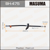 Шланг тормозной Masuma для Honda Accord, передний, левый, арт. bh-475 Шланг тормозной Masuma для Honda Accord, передний, левый, арт. bh-475