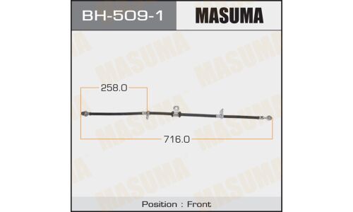 Шланг тормозной Masuma для Honda Odyssey / Accord, передний, правый, арт. bh-509-1
