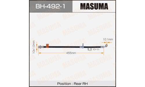 Шланг тормозной Masuma для Honda Accord / Torneo, задний, правый, арт. bh-492-1
