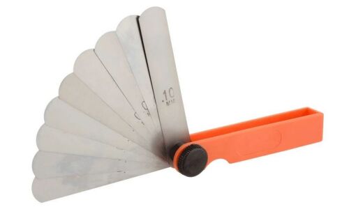 Набор измерительных щупов Beril №1, от 0.02мм до 0.1мм, 9 пластин, длина 70мм, арт. 631170