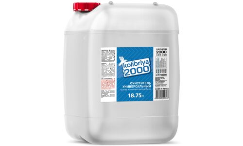 Очиститель кузова и салона Kolibriya 2000, для лакокрасочных покрытий, пластика, от следов наклеек, маркеров и насекомых, канистра 18.75л, арт. 0843