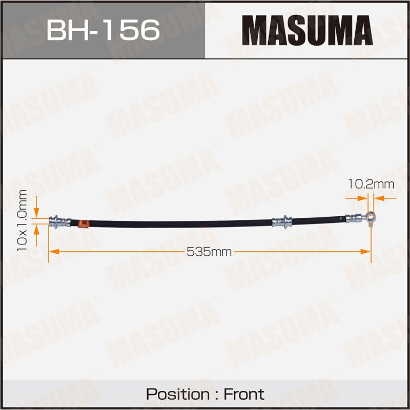

Шланг тормозной "Masuma" N- /front/ ATLAS #H41