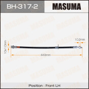 Шланг тормозной Masuma для Toyota Corolla, передний, левый, арт. bh-317-2 Шланг тормозной Masuma для Toyota Corolla, передний, левый, арт. bh-317-2
