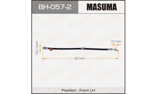 Шланг тормозной Masuma, передний, арт. BH-057-2