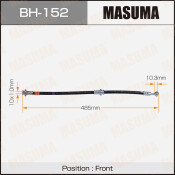 Шланг тормозной Masuma для Nissan AD / Sunny, передний, левый, арт. bh-152 Шланг тормозной Masuma для Nissan AD / Sunny, передний, левый, арт. bh-152