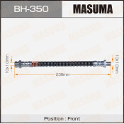 Шланг тормозной Masuma для Mitsubishi Galant / Diamante / Rvr, арт. bh-350 Шланг тормозной Masuma для Mitsubishi Galant / Diamante / Rvr, арт. bh-350