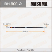 Шланг тормозной Masuma для Honda Fit, передний, левый, арт. bh-501-2