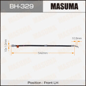 Шланг тормозной Masuma для Toyota Camry / Vista, передний, левый, арт. bh-329