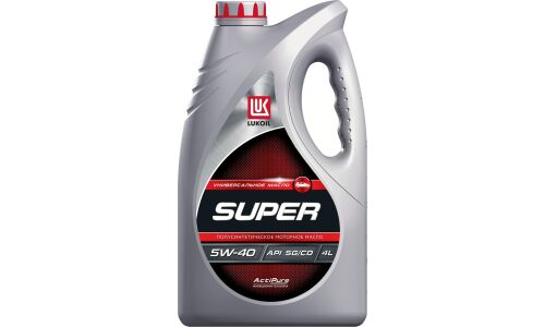 Масло моторное Лукойл Super 5w40, полусинтетическое, API SG/CD, универсальное, 4л, арт. 19442/3471800