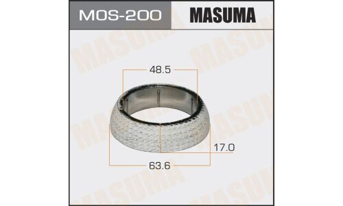 Кольцо уплотнительное выхлопной трубы Masuma, 48.5x63.6x17мм, арт. MoS-200