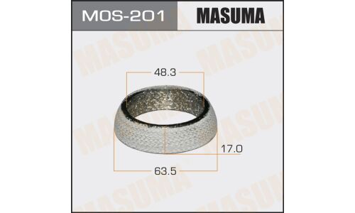 Кольцо уплотнительное выхлопной трубы Masuma, 48.3x63.5x17мм, арт. MoS-201