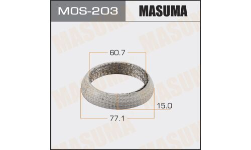 Кольцо уплотнительное выхлопной трубы Masuma, 60.7x77.1x15мм, арт. MoS-203