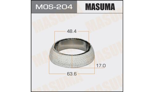 Кольцо уплотнительное выхлопной трубы Masuma, 48.4x63.6x17мм, арт. MoS-204