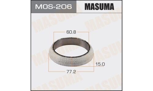 Кольцо уплотнительное выхлопной трубы Masuma, 60.8x77.2x15мм, арт. MoS-206