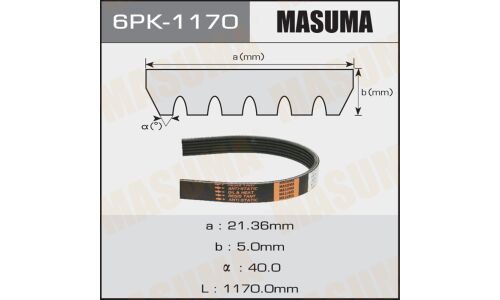 Ремень ручейковый "Masuma" 6PK-1170