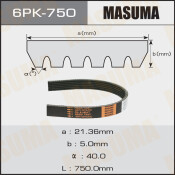 Ремень ручейковый Masuma 6PK- 750