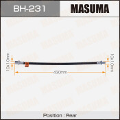 Шланг тормозной Masuma T- /rear/ HiAce ##H1##, Surf #N1##, Prado KZJ7#, LJ7# Шланг тормозной Masuma T- /rear/ HiAce ##H1##, Surf #N1##, Prado KZJ7#, LJ7#