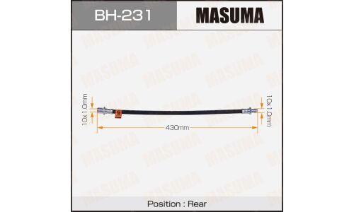 Шланг тормозной Masuma T- /rear/ HiAce ##H1##, Surf #N1##, Prado KZJ7#, LJ7#