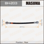Шланг тормозной Masuma для Nissan Vanette, задний, арт. bh-203 Шланг тормозной Masuma для Nissan Vanette, задний, арт. bh-203