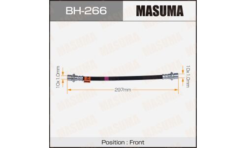 Шланг тормозной Masuma для Toyota HiAce / Hilux Surf / Dyna, передний, арт. bh-266