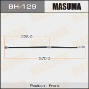 Шланг тормозной Masuma для Nissan Terrano, передний, арт. bh-129 Шланг тормозной Masuma для Nissan Terrano, передний, арт. bh-129