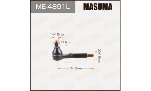 Наконечник рулевой тяги Masuma, левый, арт. ME-4891L