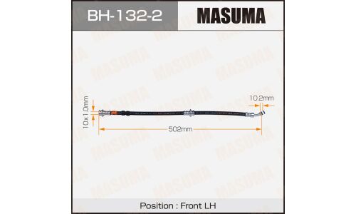 Шланг тормозной Masuma для Nissan Pulsar, передний, правый, арт. bh-132-2