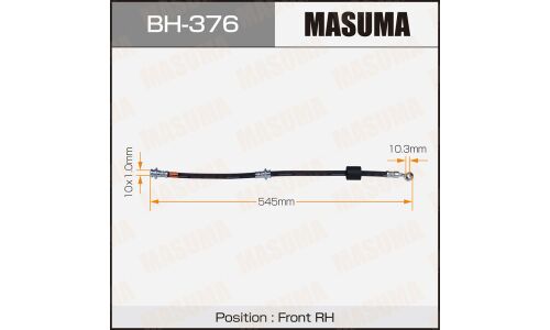 Шланг тормозной Masuma для Suzuki Escudo, передний, правый, арт. bh-376
