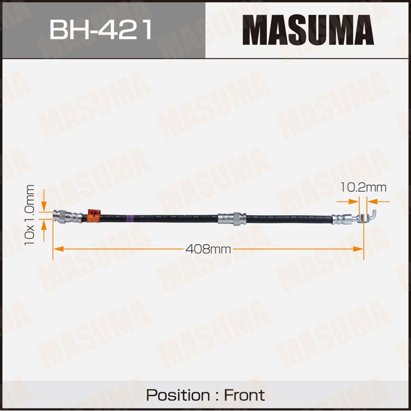 

Шланг тормозной "Masuma" Mz- /front/ Familia BG3P, BHALP